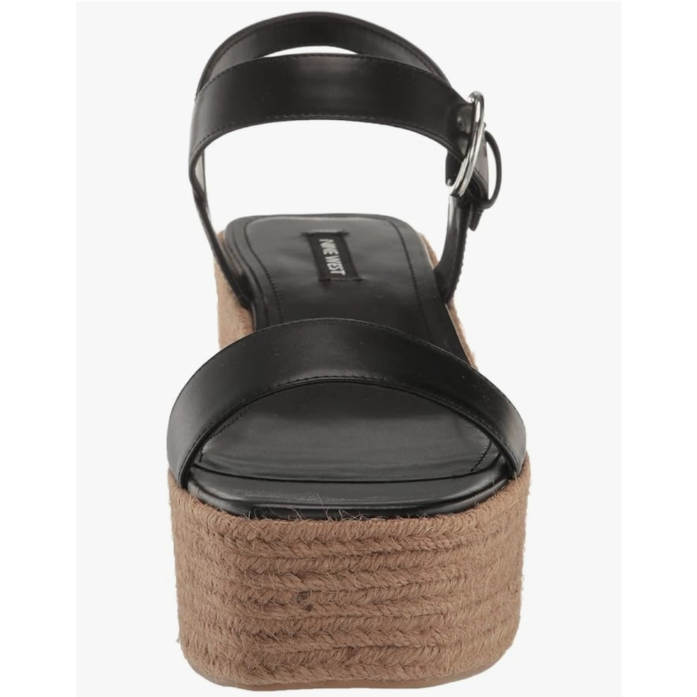Nine West Women Classic Chunky Strap Dark Espadrille Platform Sandal BLACK 9.5 M - Picture 5 of 14